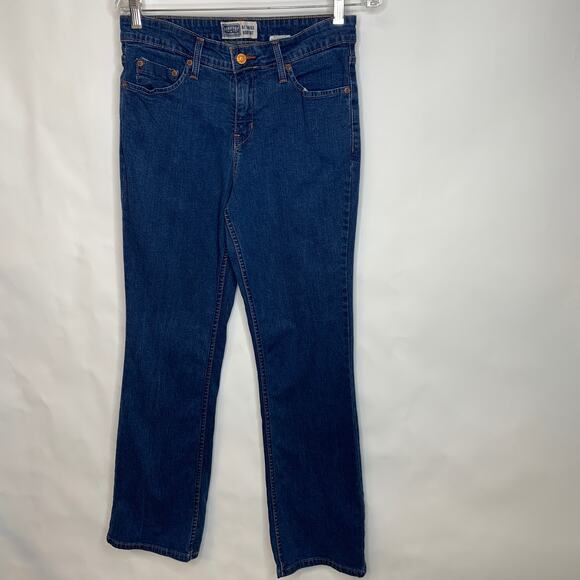 Levi's Signature Dark Wash At Waist Bootcut Sz 8 - Picture 3 of 7